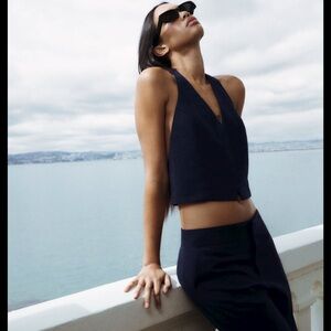 Zara Hook & Eye Halter Top